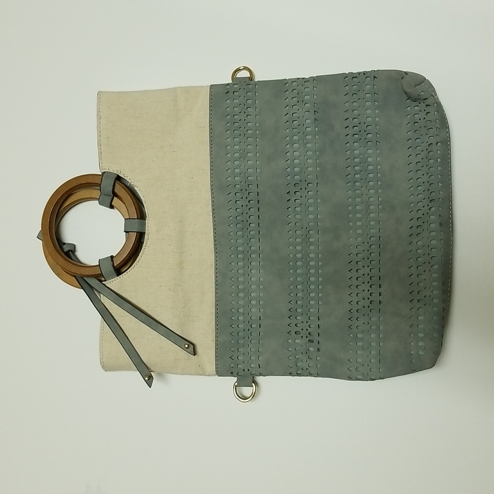 Gramercy & Grand Canvas and Faux Suede Vegan Purse